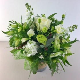 Green & White Scented Posy