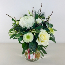 White Christmas Vase